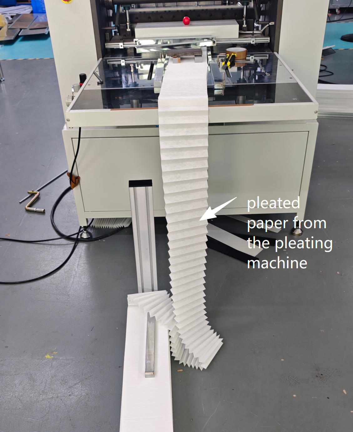pleated paper from pleating machine