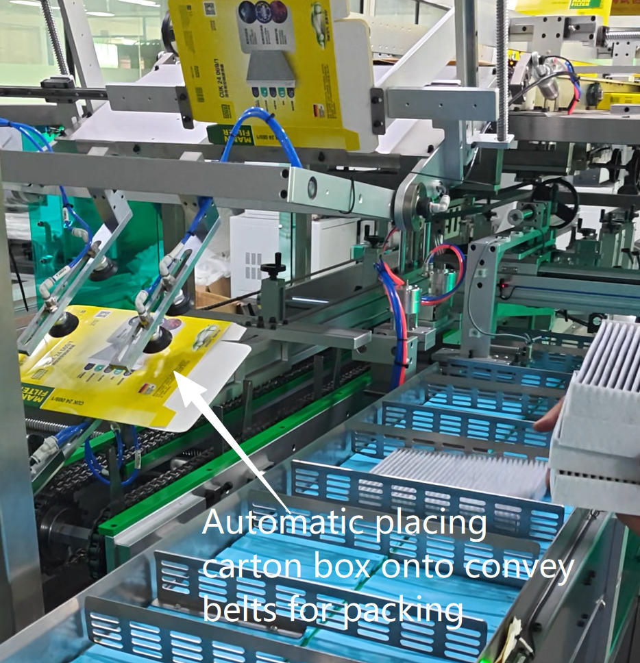 automatic placing carton box