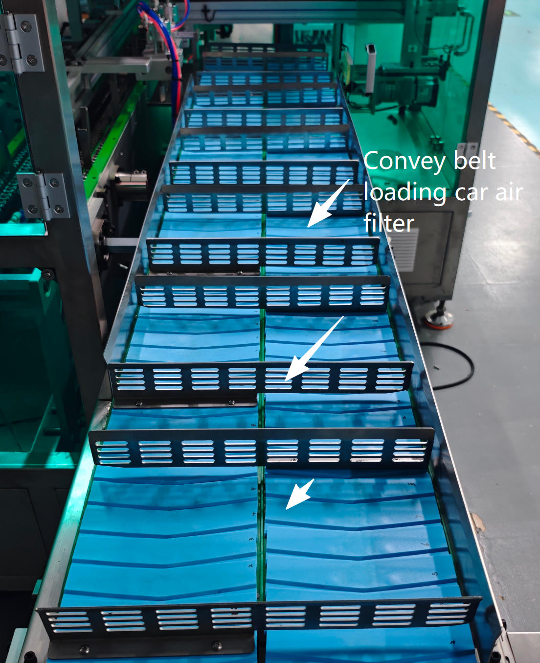 convey belt loading air filter